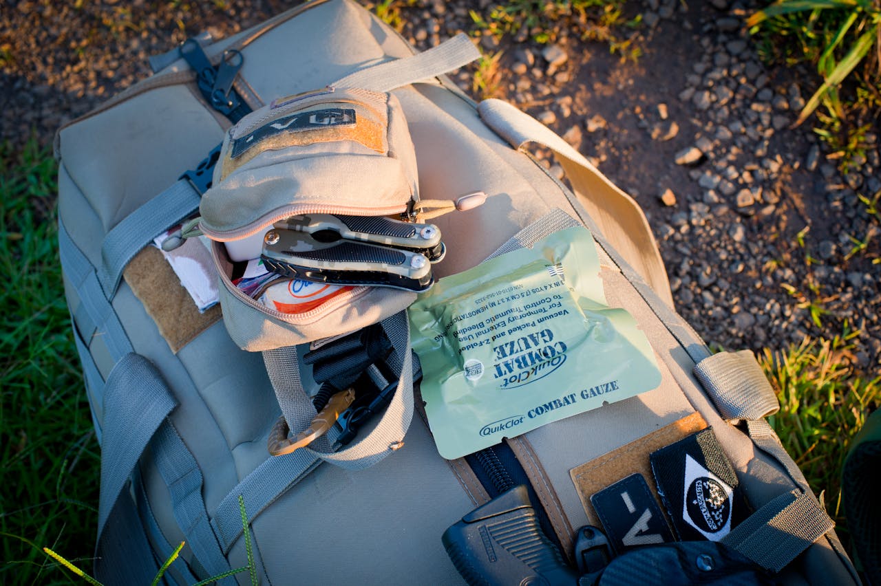 Go Bag on in the outdoors on a camp