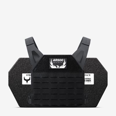 The black AR Freeman plate carrier with 9x9 plates from Armored Republic